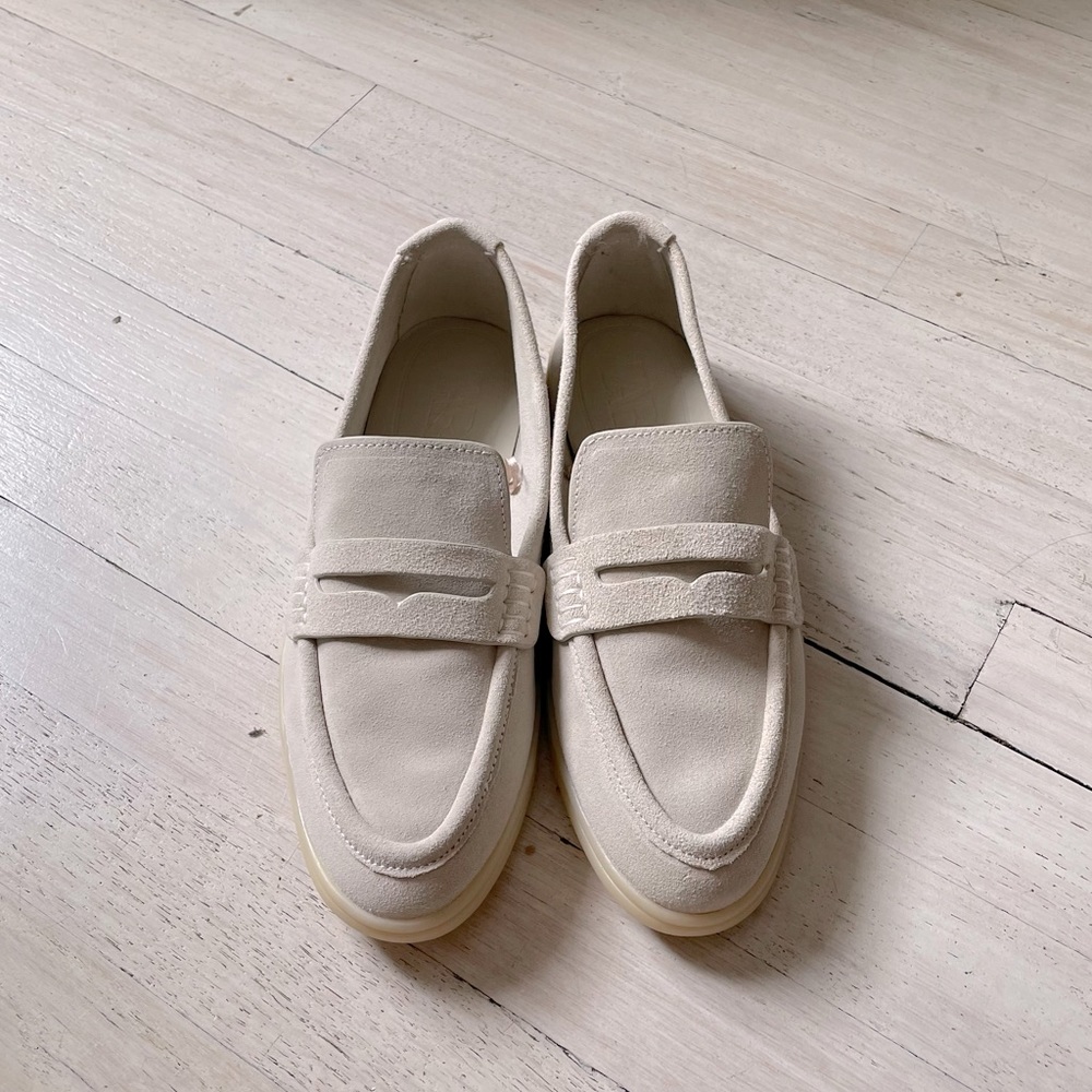 Zara suede loafers